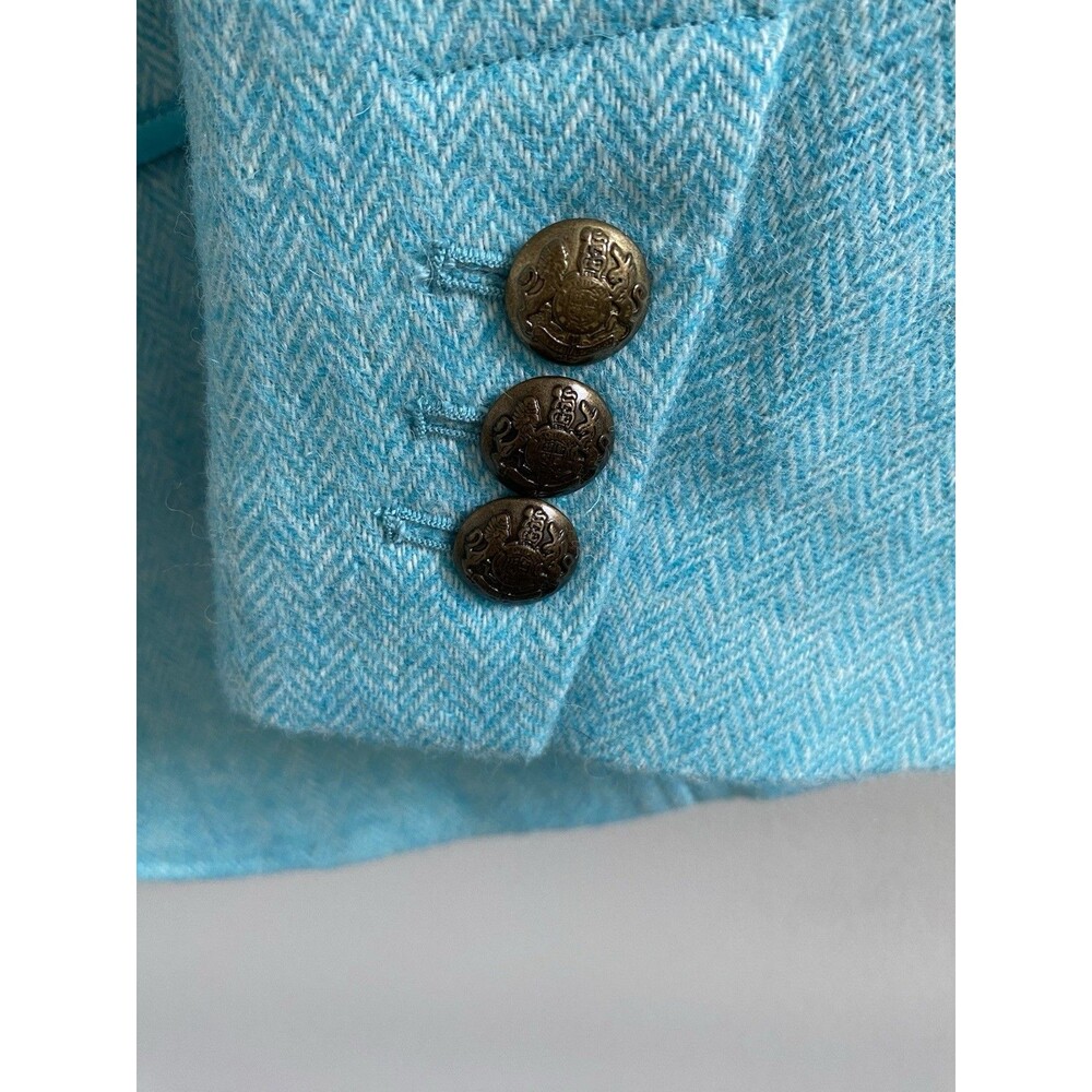TALBOTS Classic Shetland Blazer Bicolor Herringbone Women' Plus Sz 14 Wool Blend - Picture 6 of 11
